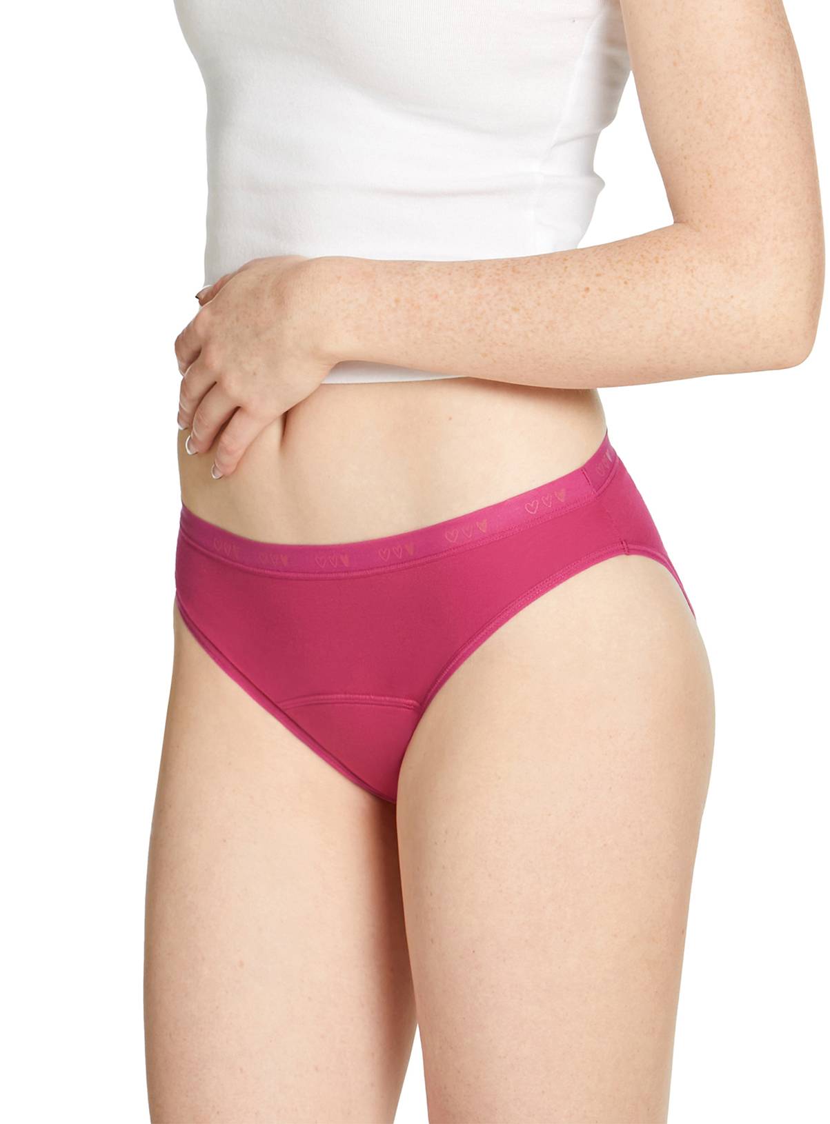 LOVE LUNA Girls 2 Pair Pack Period Bikini Brief Black & Boysenberry 12-13 years - Image 3